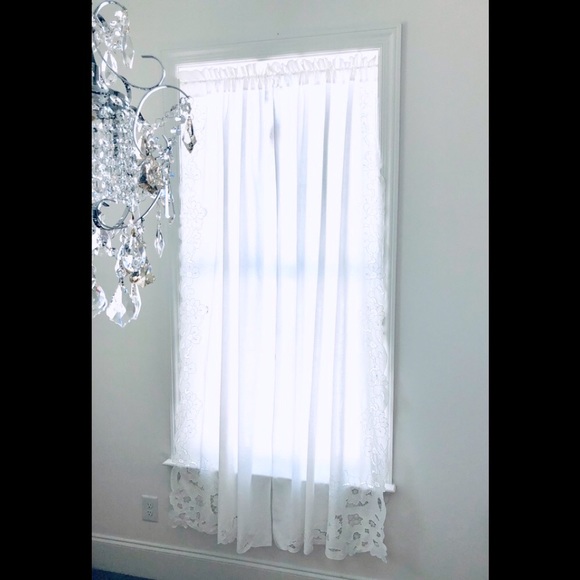 2 100% Cotton Battenberg lace curtain Panels
84 x 36" - Picture 6 of 9